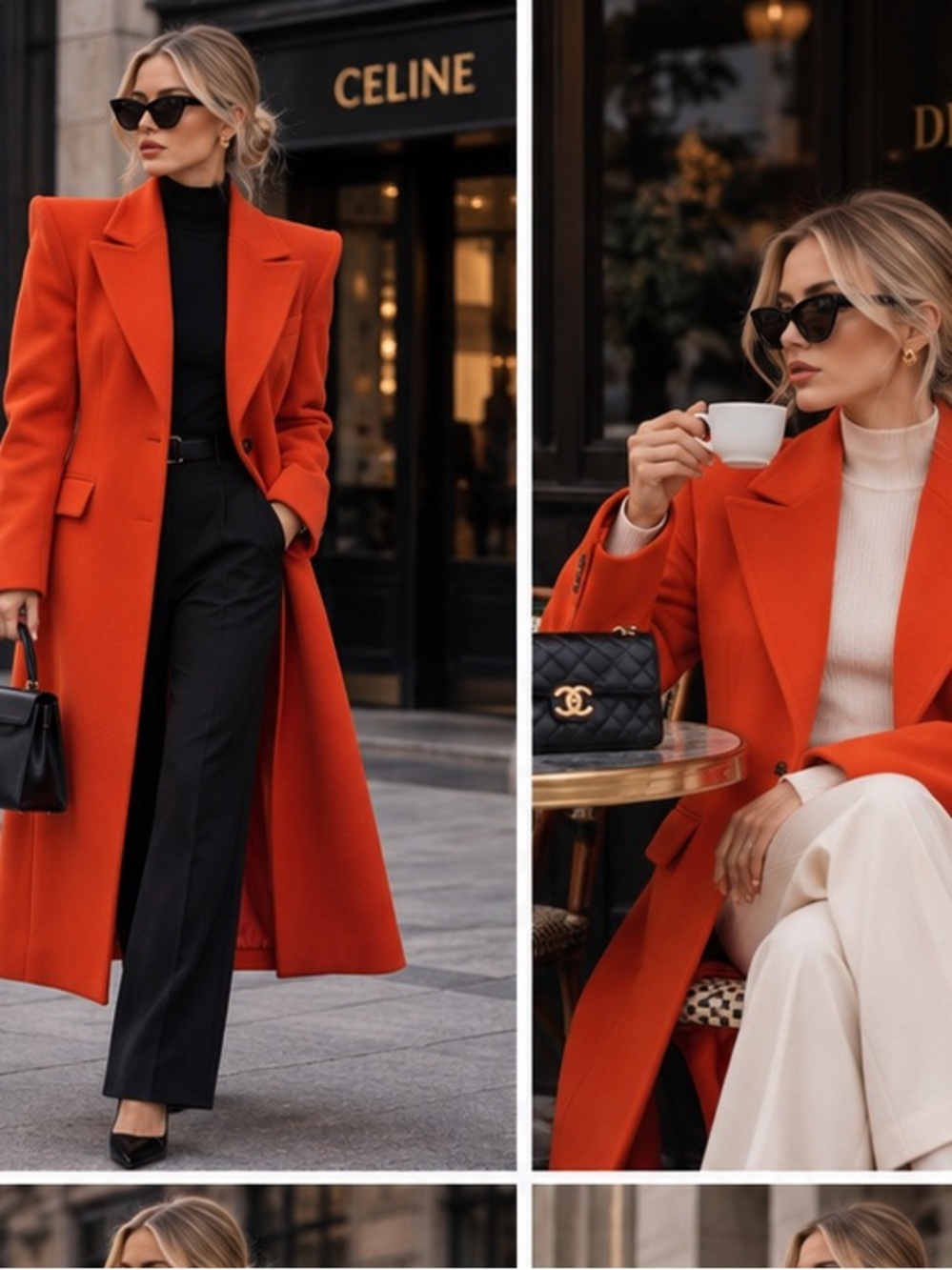 Zara Bold Red Long Wool Coat